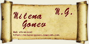 Milena Gonev vizit kartica